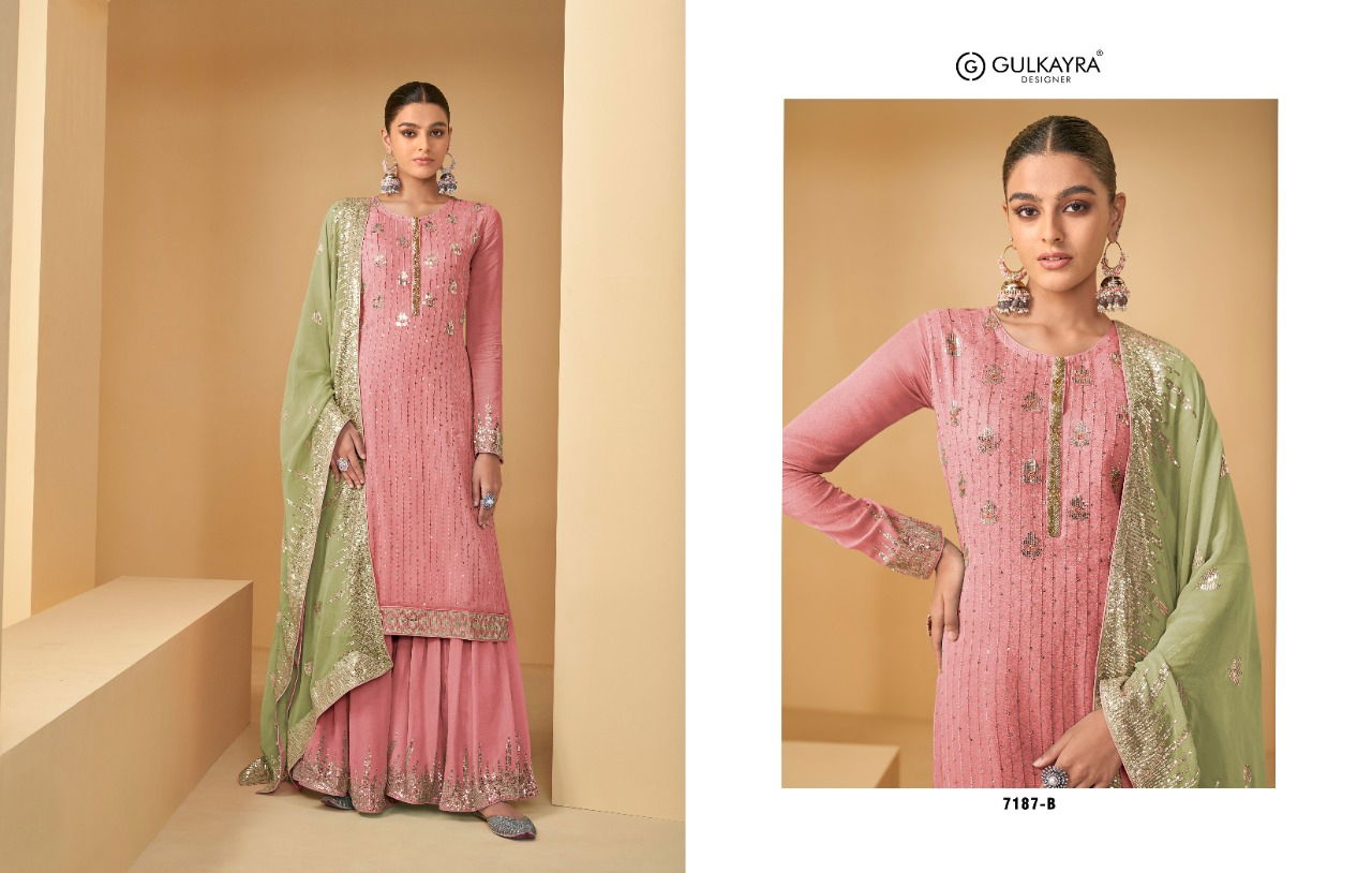 Gulkayra Jhilmil Heavy Festive Wear Wholesale Georgette Salwar Suits Catalog